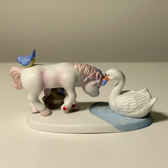Rare Vintage 1985 Willitts Designs Porcelain Figurine #3937 Unicorn & Friends - Picture 9 of 11